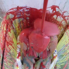 GungeTankBabes: Jenny Gunged in the Gunge Tank in her one piece swimsuit