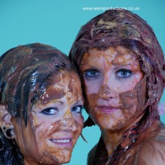 WSMProductions: Amanda and Kirsty as schoolgirls in messy lesbian play--Wsm
