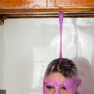 CandyCustard: Photoset: Lacey gunged in pink PVC