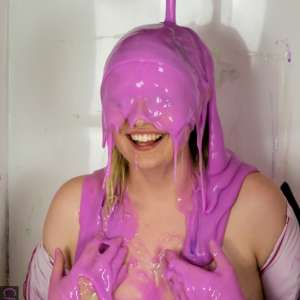 CandyCustard: Photoset: Lacey gunged in pink PVC