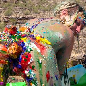 messyhot: Chikkin's Candy Mountain Cake W/ Celebrity Guest