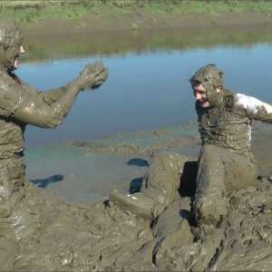 DungeonMasterOne: Coed: A lovely young couple totally plaster each other with mud!
