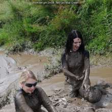 DungeonMasterOne: Honeysuckle and Felicity crawl through the mud in black outfits!