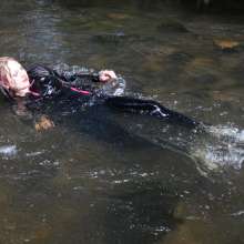 DungeonMasterOne: Felicity's wet workout in the river