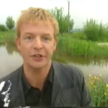 MattA: Cute guy in leather jacket messed on by bird