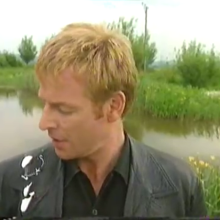 MattA: Cute guy in leather jacket messed on by bird