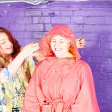 DungeonMasterOne: Morgana and Scarlet destroy each other with custard in rainwear and denim!