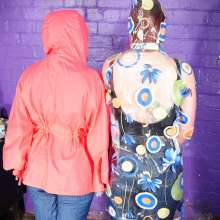 DungeonMasterOne: Morgana and Scarlet destroy each other with custard in rainwear and denim!