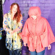 DungeonMasterOne: Morgana and Scarlet destroy each other with custard in rainwear and denim!