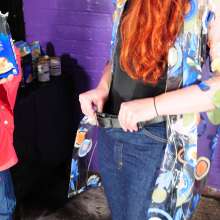 DungeonMasterOne: Morgana and Scarlet destroy each other with custard in rainwear and denim!