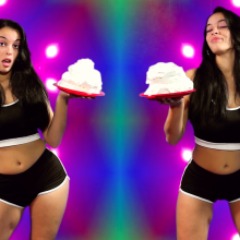 PieZone: Andreana Gets The Splat Factory Treatment (The Mini Pie Slide!)