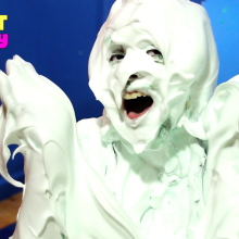 PieZone: Andreana Gets The Splat Factory Treatment (The Mini Pie Slide!)