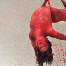 FOXY: Lola suspended and paint covered