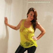 WSMProductions: Clothed Tarryn gets her 1st shower drenching--wsm