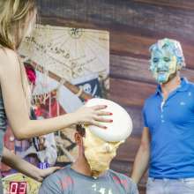 walking the plank: Discount on Handsome guys getting pied 09--'the devastating green slime'