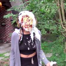 Messygirl: New Just Pie Me Video!  Pied in Public!