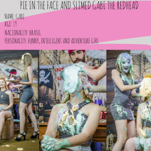walking the plank: Beautiful girls getting pied and slimed girl 09--Tati vs Gabi (the Redhead)