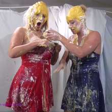 RevSlymsford: Men in Need!  Axa and Louise's Very Messy Telethon.