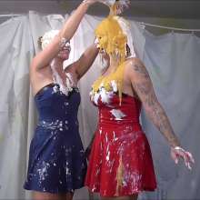 RevSlymsford: Men in Need!  Axa and Louise's Very Messy Telethon.