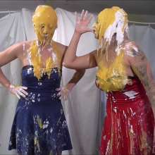 RevSlymsford: Men in Need!  Axa and Louise's Very Messy Telethon.