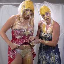 RevSlymsford: Men in Need!  Axa and Louise's Very Messy Telethon.