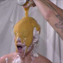 RevSlymsford: Men in Need!  Axa and Louise's Very Messy Telethon.