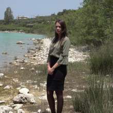 LisaMoomin: Sky In Khaki Shirt and Pencil Skirt