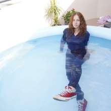 Ag Italian Wetlook: New Video by Kristen!  Fully-clothed in mini pool
