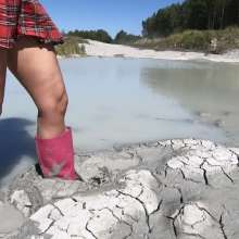 RevSlymsford: Brand New: Pink Wellies In The Mud