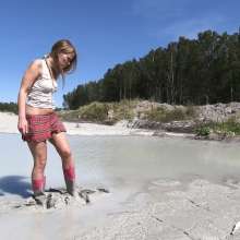 RevSlymsford: Brand New: Pink Wellies In The Mud