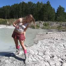 RevSlymsford: Brand New: Pink Wellies In The Mud