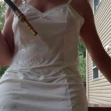 MadelineOasis: Oasis Video--Black and White Silk Slips--2 Scenes