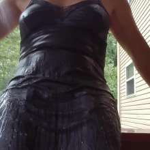 MadelineOasis: Oasis Video--Black and White Silk Slips--2 Scenes