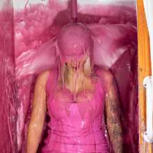 CandyCustard: Photoset: Louise Pink PVC Gunge