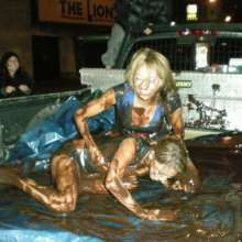 Chuck M: pudding wrestling