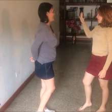 RevSlymsford: Rock Paper Scissors Messy Forfeit Game:  Vikki V Nicky