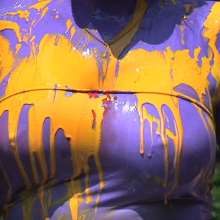 FOXY: Angele painting in river