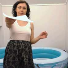 bosunbob: Kacie Stands in for Annabelle and is tied and pied