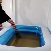 Wetlook Doll: Wet Black Jumsuit Skirt