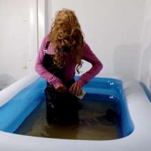 Wetlook Doll: Wet Black Jumsuit Skirt