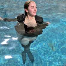 ufa217: Melissa looks totally awesome in her new wet business suit!