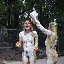 FunFilled Photography: Ashley and Britney Play Rock-paper-scissors with Condiments!