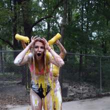 FunFilled Photography: Ashley and Britney Play Rock-paper-scissors with Condiments!