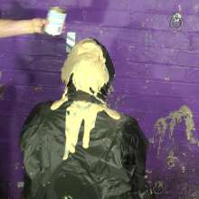 DungeonMasterOne: Green Rainwear Custard!  Cynthia and Elsie very messy in waterproofs!