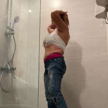 Wet_look_elena: Hairwash in the Shower
