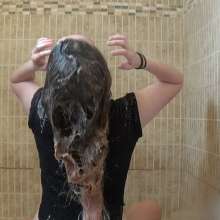 Big_Tits_Gunge: Lauren's Nasty Long Hair Egg Shampoo