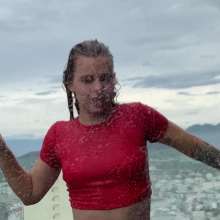 Wet_look_elena: Lena in the Pool in Denim