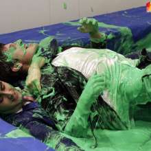 WamtasticUK: Louis and Paddy Gunge Wrestle in Skinny Suits