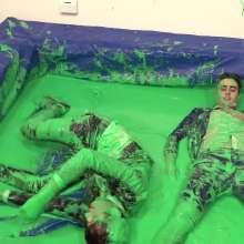 WamtasticUK: Louis and Paddy Gunge Wrestle in Skinny Suits