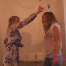 RevSlymsford: Messy Jessie and Annabelle Enjoy Wetlook and Clothes Ripping